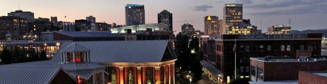 Skyline over SNO building