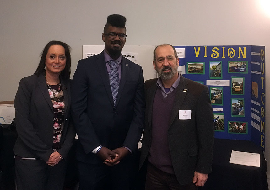 Roz Johnson, Eric Ballentine and UW Tacoma Chancellor Mark Pagano