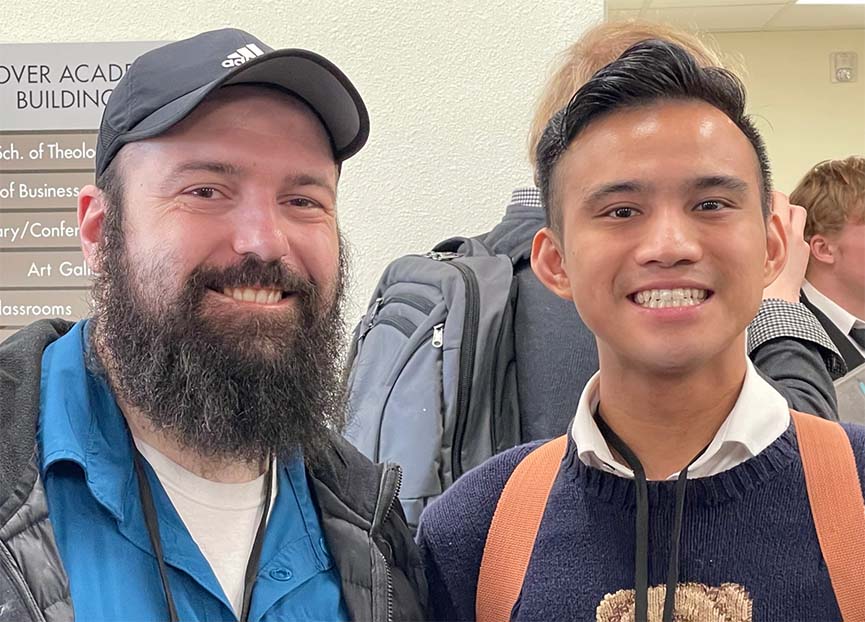 Phillip Dontje, '23, B.S. Mathematics (left), with Franco Carlos, '23, B.S. Mathematics