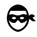 Thief with eye mask icon