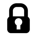 Padlock with keyhole locked icon