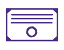Certificate Icon Purple
