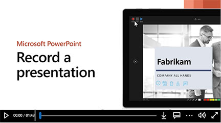 powerpoint video link