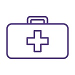 First Aid Kit Icon Purple