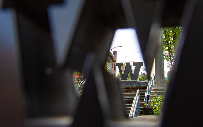 View of UW Tacoma steel W