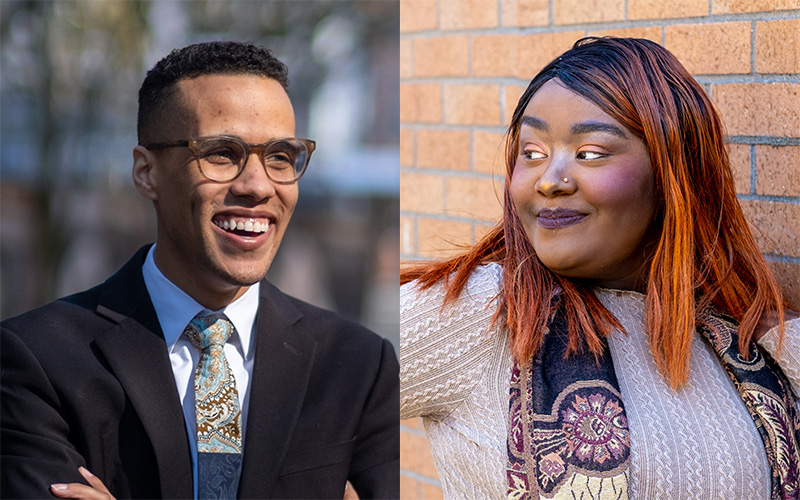 Andre Jimenez and Chanise Jackson, UW Tacoma 2021 Truman Scholars