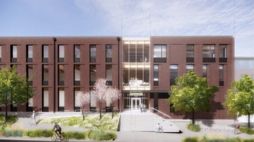 Architect's rendering of UW Tacoma's Milgard Hall.