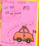 Crayon drawing of the Juarez family car