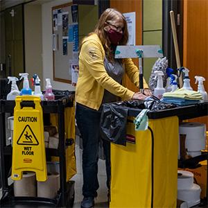 Member of the UW Tacoma custodial team