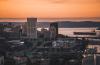 Sunset Over Downtown Tacoma and the Sound